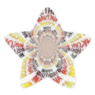 Birthday Kaleidoscope Art Print Star Sticker