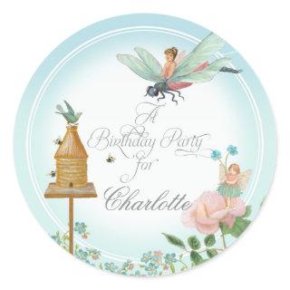 Birthday Party Stickers Flower Fairies Dragonfly