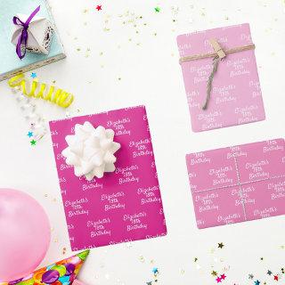 Birthday pink name girl  sheets