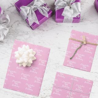 Birthday pink pastel white name girl  sheets