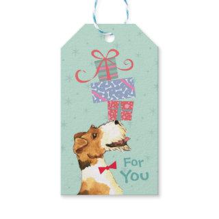 Birthday Presents Wire Fox Terrier Gift Tags