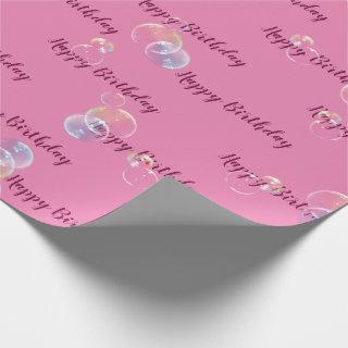 Birthday Soap Bubbles On Pink