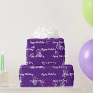 Birthday Soap Bubbles On Purple