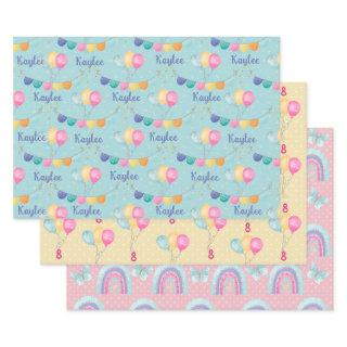 Birthday  Flat Sheet Set of 3