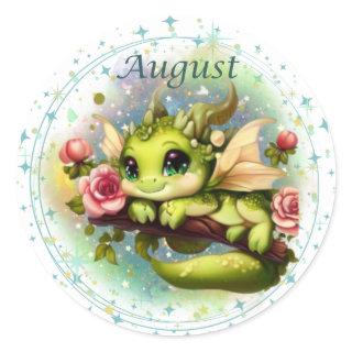 Birthstone August Peridot Dragon Sticker
