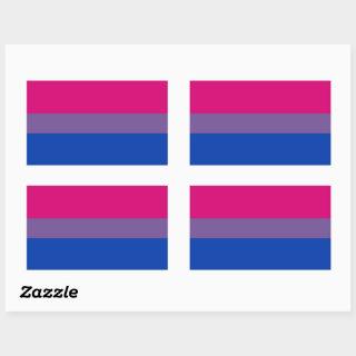 Bisexual Pride Flag Rectangular Sticker