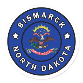 Bismarck North Dakota Classic Round Sticker