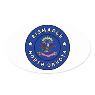 Bismarck North Dakota Oval Sticker