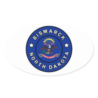 Bismarck North Dakota Oval Sticker