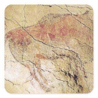 Bison from the Caves at Altamira, c.15000 BC Square Sticker