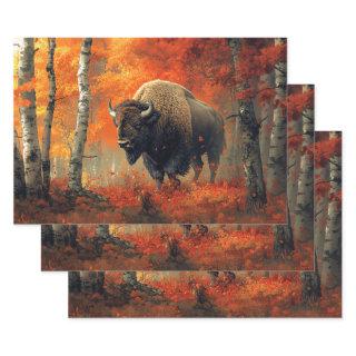 Bison in the Autumn Woods Artwork  Sheets