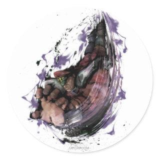 Bison Psycho Crusher Classic Round Sticker