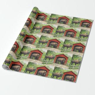 Bison Red Covered Bridge