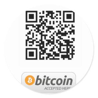 Bitcoin Accepted Here Classic Round Sticker