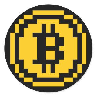Bitcoin BTC 8-Bit Logo | Sticker