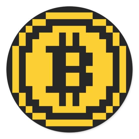 Bitcoin BTC 8-Bit Logo | Sticker