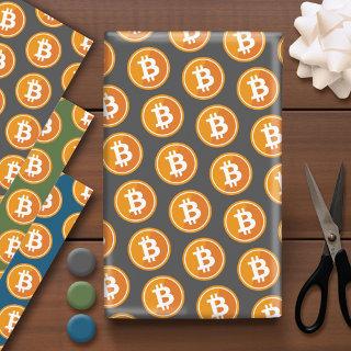 Bitcoin Icon in orange and grey green blue  Sheets