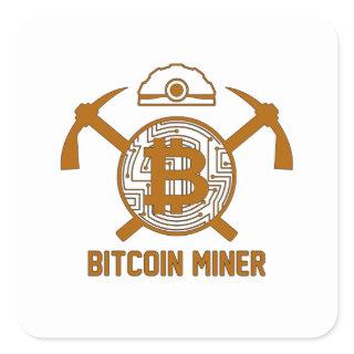 Bitcoin Miner Square Sticker