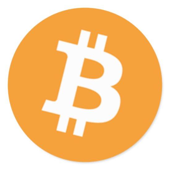 BITCOINS PRODUTOS CLASSIC ROUND STICKER