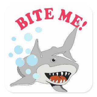 Bite Me Shark Square Sticker