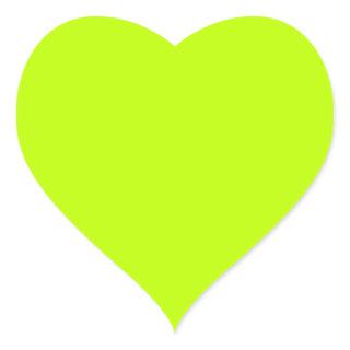 Bitter lime (solid color)  heart sticker