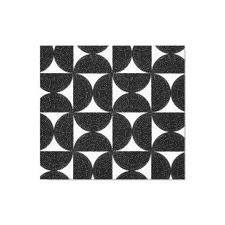 Black abstract 60s style seamless pattern. canvas print