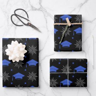 Black and Blue Graduation Cap Pattern  Sheets