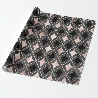 Black and Blush Pink Geometric