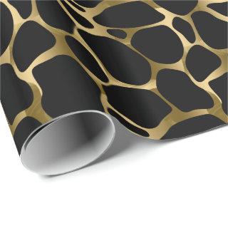 Black And Gold Abstract Leopard Pattern