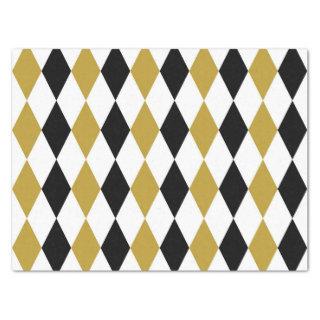 Black And Gold Argyle  Tissue Paper