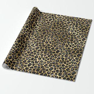 Black and Gold Leopard Spot Pattern