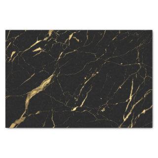Black and Gold Marble Designer Tissue Paper