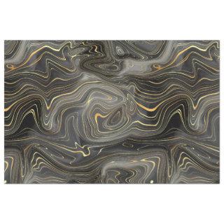 Black and Gold Strata Series Design 11 Tissue Paper