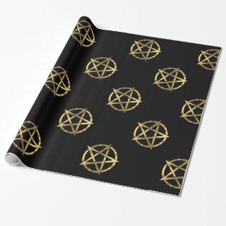 Black and gold witches  pentagram