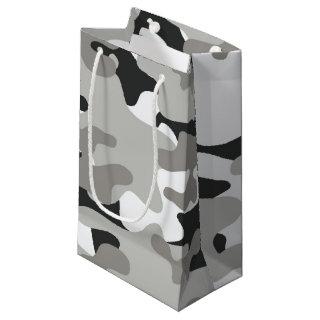 Black and Gray Camo Design Small Gift Bag