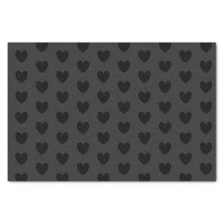 Black and Gray Hearts Tissue Paper HAMbyWG