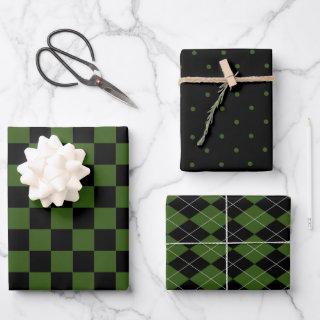Black and Green Gift Wrap Collection HAMbyWG