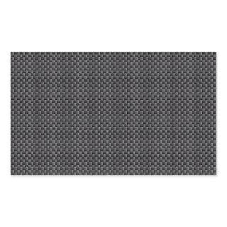 Black and Grey Carbon Fiber Polymer Rectangular Sticker