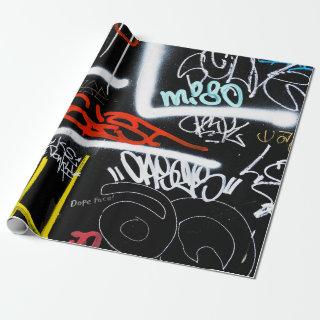 Black and multicolored graffiti art