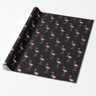 Black and Pink Flamingo Pattern