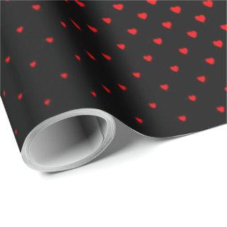 Black and Red Halftone Heart Pattern