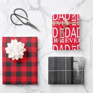 Black and red Lumberjack check fathers day set    Sheets