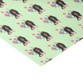 Black and Tan  Cavalier Spaniel Birthday Tissue Paper
