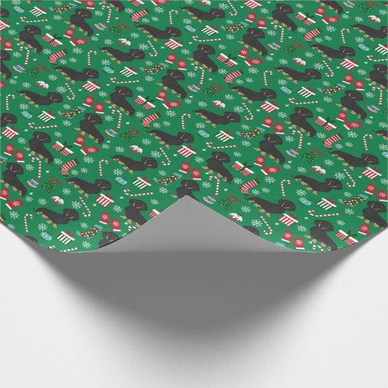 Black and Tan Dachshund dog christmas