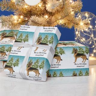 Black And Tan German Shepherd Dog Winter Forest