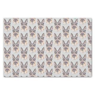 Black and Tan German Shepherd Portrait Tissue Paper