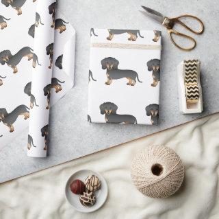 Black And Tan Smooth Coat Dachshund Dog Pattern