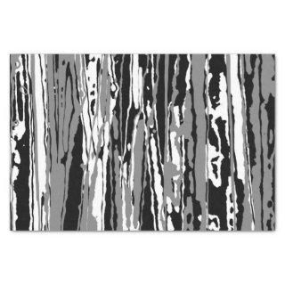 Black and White Abstract Linear Print Tissue Paper