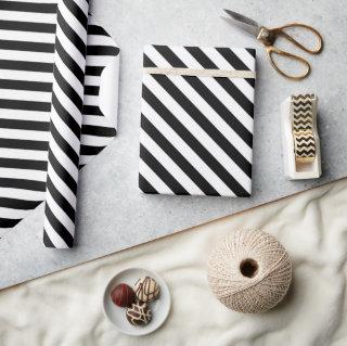 Black and White Angled Stripes