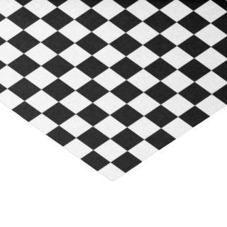 Black and White Check pattern Tissue Paper